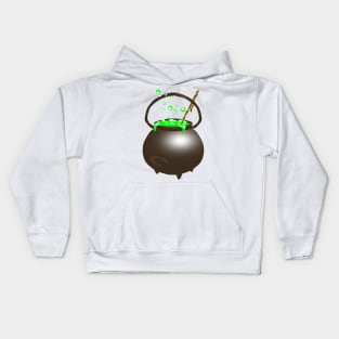 Black cauldron and magic soup Kids Hoodie